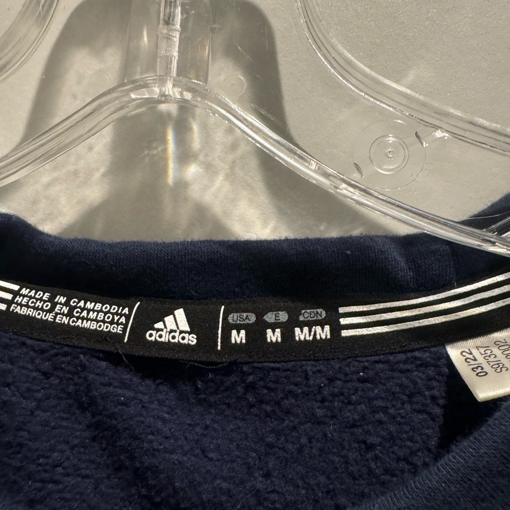 Adidas Navy Longwood University Sweatshirt Size M - Picture 3 of 4